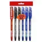 Bolígrafo, Bille Hi-Flux 508NF, Punta Aguja 0.38 mm, Pack x 6 Unds., 3x Azul, 2x Negro, 1x Rojo