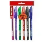 Bolígrafo, Bille Hi-Flux 508NF, Punta Aguja 0.38 mm, Pack x 6 Unds., 6 Colores Surtidos