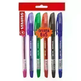 Bolígrafo, Bille Hi-Flux 508NF, Punta Aguja 0.38 mm, Pack x 6 Unds., 6 Colores Surtidos