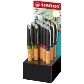 Pluma Fuente, Grow, Tinta Azul, Exh x 12 Unds.