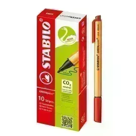 Rotulador, Green Point, Punta 0.8 mm, Rojo, Caja x 10 Unds.
