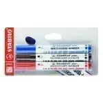 Marc. Pizarra, Plan, Punta Redonda 2.5-3.5 mm, Pack x 3 Unds. Azul, Negro, Rojo