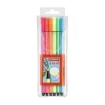 Marcador, Pen 68, Punta 1.0 mm, Estuche x 6 Unds. 6 Colores Neón Surtidos