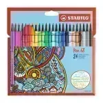 Marcador, Pen 68, Punta 1.0 mm, Estuche x 24 Unds. 24 Colores Surtidos