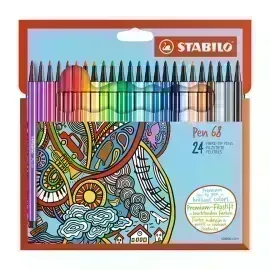 Marcador, Pen 68, Punta 1.0 mm, Estuche x 24 Unds. 24 Colores Surtidos