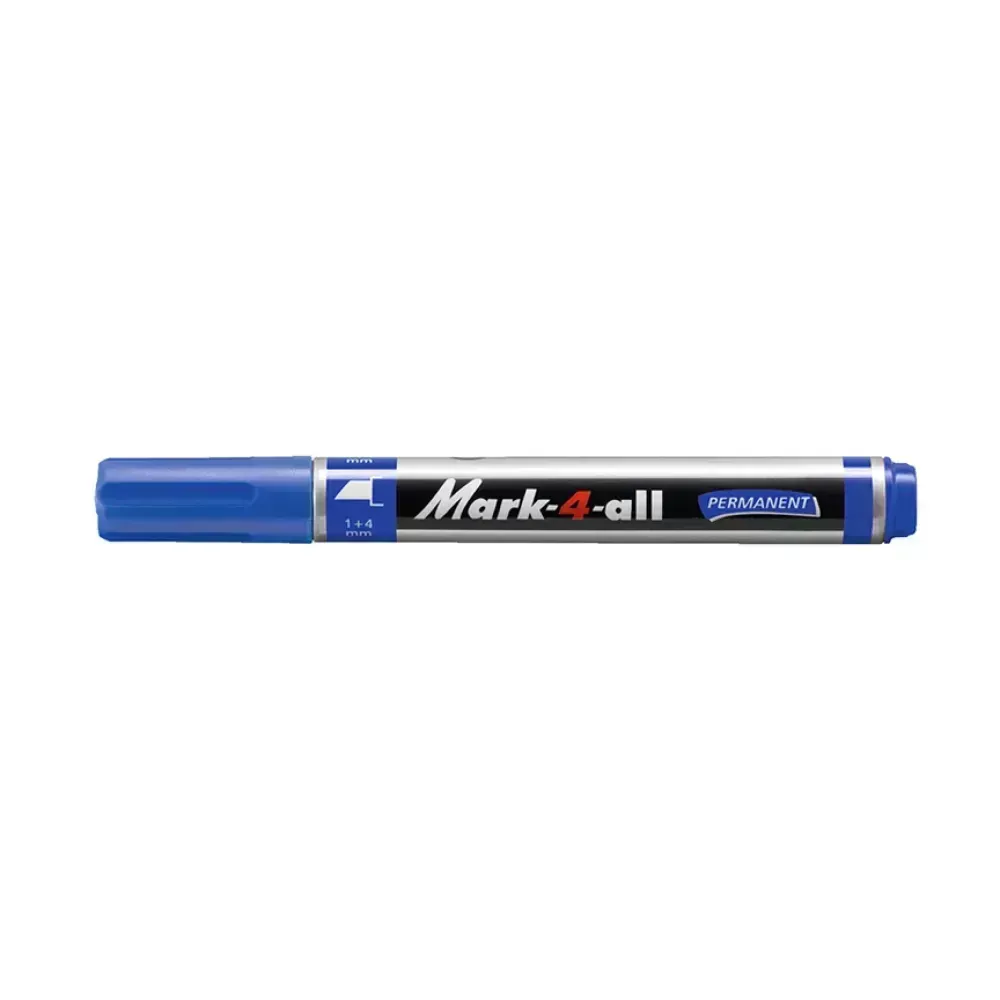 Marc. Permanente, Mark-4-all, Punta Biselada, 1.0-4.0 mm, Azul, Unidad