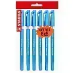 Bolígrafo, Excel 828, Punta Fina 0.38 mm, cuerpo opaco, Azul, Pack x 6 Unds.