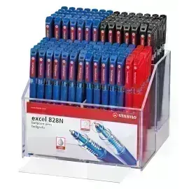 Bolígrafo, Excel 828NXF, Punta Aguja 0.35 mm, cuerpo opaco, Exh x 180 Unds, Colores Surtidos