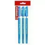 Bolígrafo, Excel 828, Punta Fina 0.38 mm, cuerpo opaco, Azul, Pack x 3 Unds.