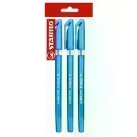 Bolígrafo, Excel 828, Punta Fina 0.38 mm, cuerpo opaco, Azul, Pack x 3 Unds.