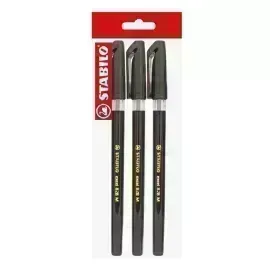 Bolígrafo, Excel 828, Punta Fina 0.38 mm, cuerpo opaco, Negro, Pack x 3 Unds.