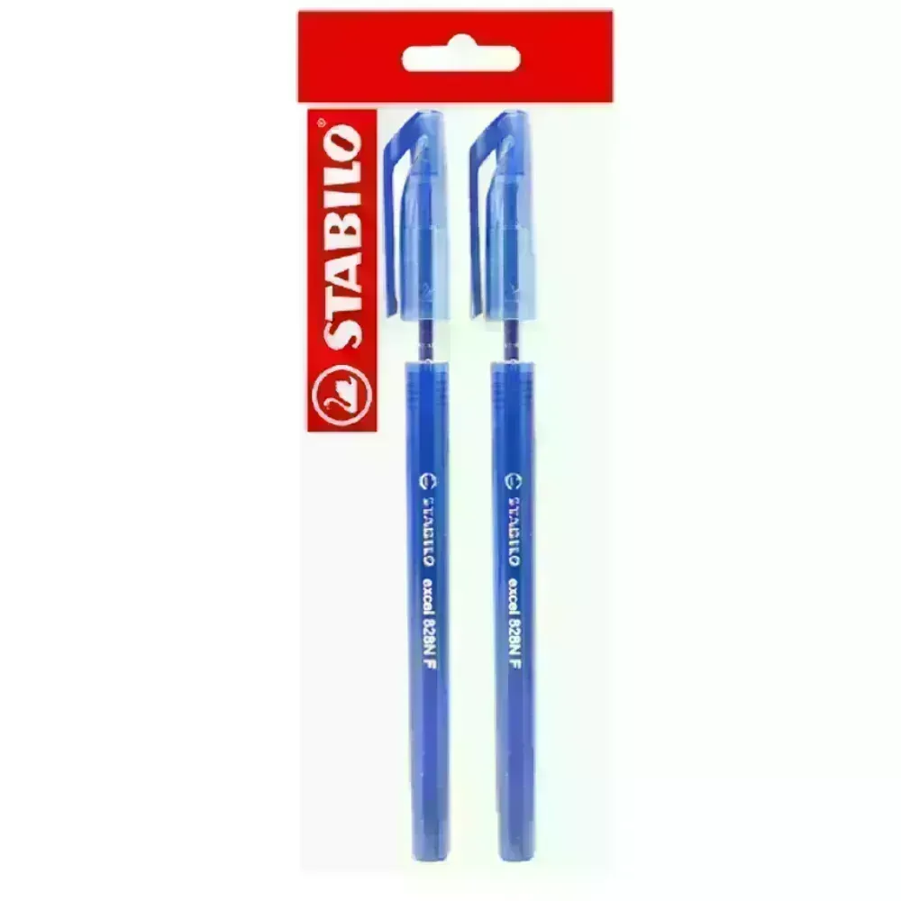 Bolígrafo, Excel 828NF, Punta Aguja 0.38 mm, cuerpo opaco, Azul, Pack x 2 Unds.
