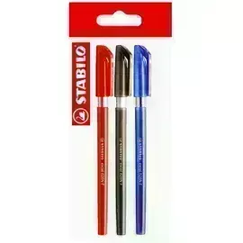 Bolígrafo, Excel 828NF, Punta Aguja 0.38 mm, cuerpo opaco, Pack x 3 Unds., Azul, Negro, Rojo