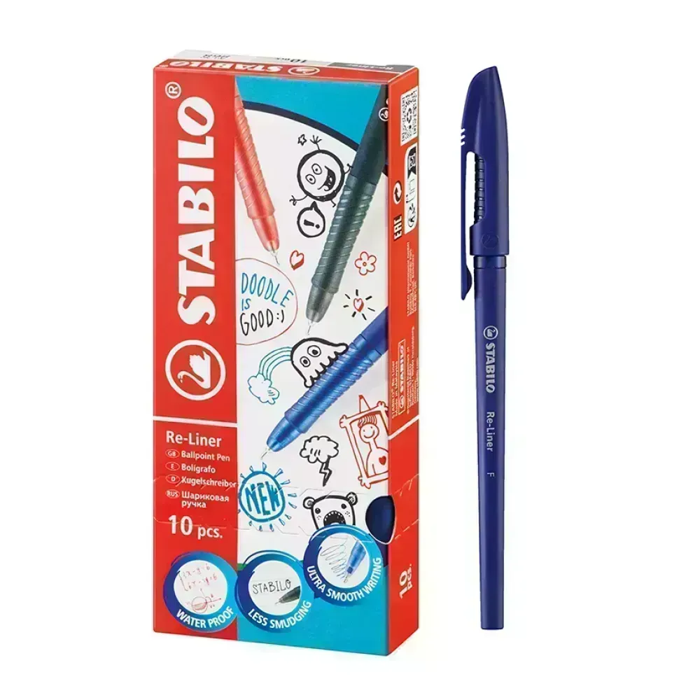 Bolígrafo, Re-Liner 868F, Punta Aguja 0.5 mm, Azul, Caja x 10 Unds. 