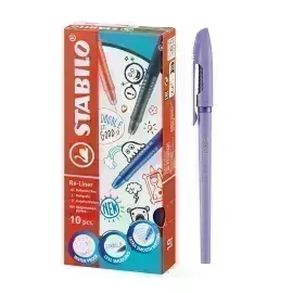 Bolígrafo, Re-Liner 868F, Punta Aguja 0.5 mm, Morado, Caja x 10 Unds. 
