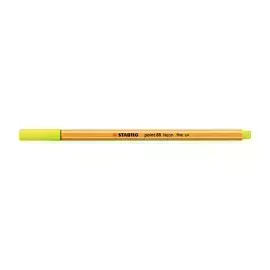 Micropunta/Felpa, Point 88, Punta Fina 0.4 mm, Amarillo Neón, Unidad