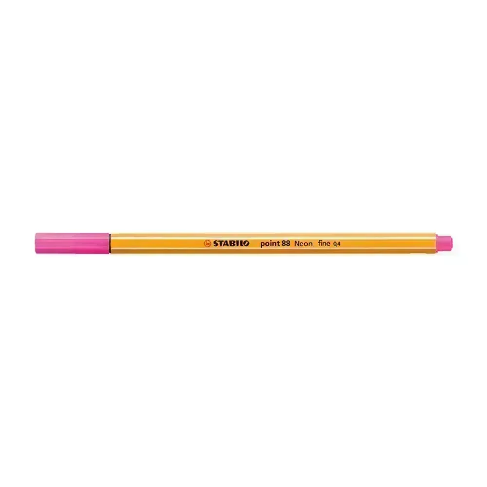 Micropunta/Felpa, Point 88, Punta Fina  0.4 mm, Rosado Neón, Unidad