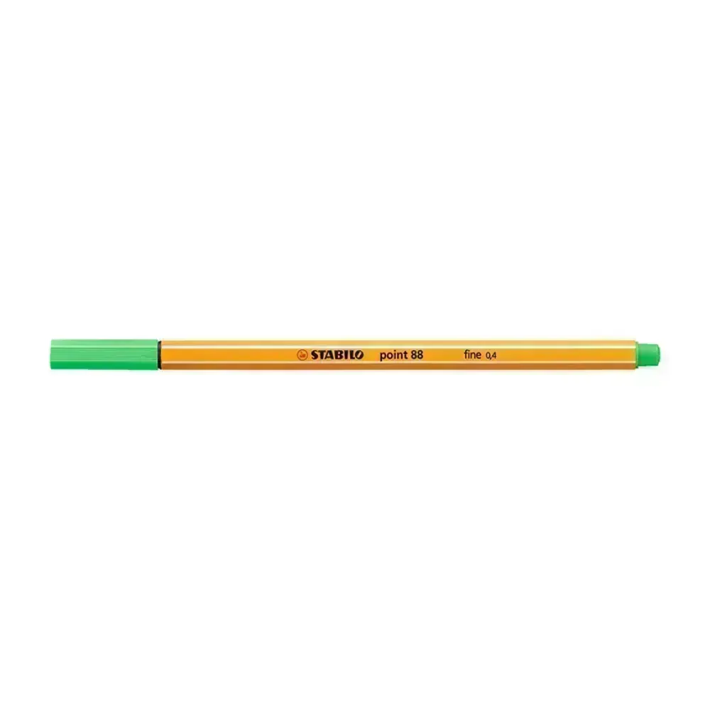Micropunta/Felpa, Point 88, Punta Fina  0.4 mm, Esmeralda Claro, Unidad