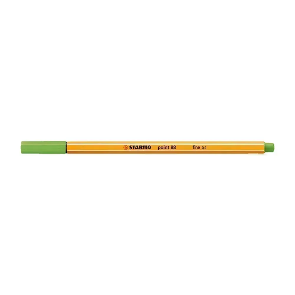 Micropunta/Felpa, Point 88, Punta Fina  0.4 mm, Verde Manzana, Unidad