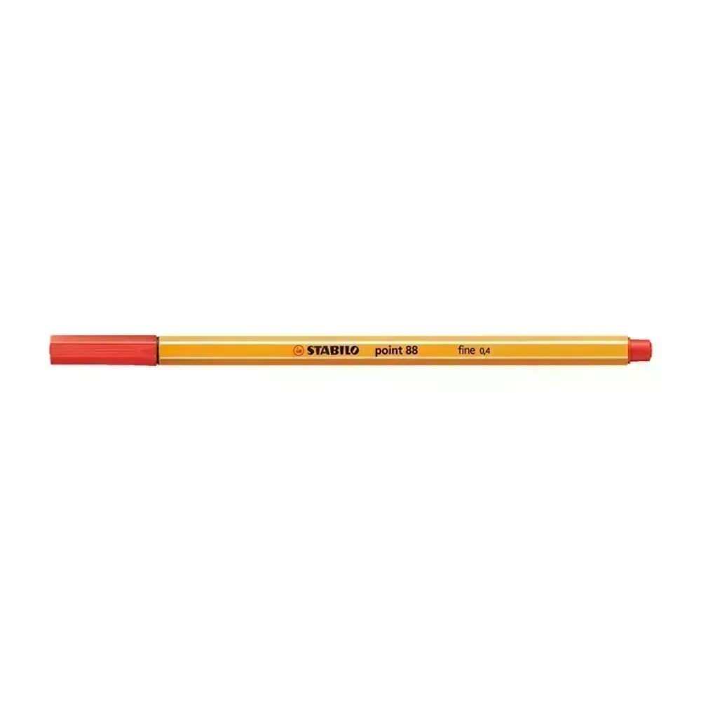 Micropunta/Felpa, Point 88, Punta Fina  0.4 mm, Rojo, Unidad