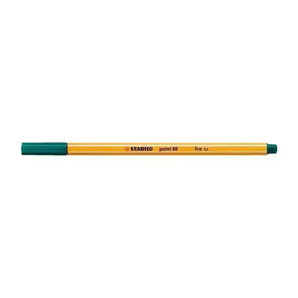 Micropunta/Felpa, Point 88, Punta Fina  0.4 mm, Verde Pino, Unidad