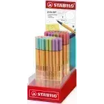 Micropunta/Felpa, Point 88, Punta Fina  0.4 mm, Exhibidor x 80 Unds, 8 Colores Pastel Surtidos