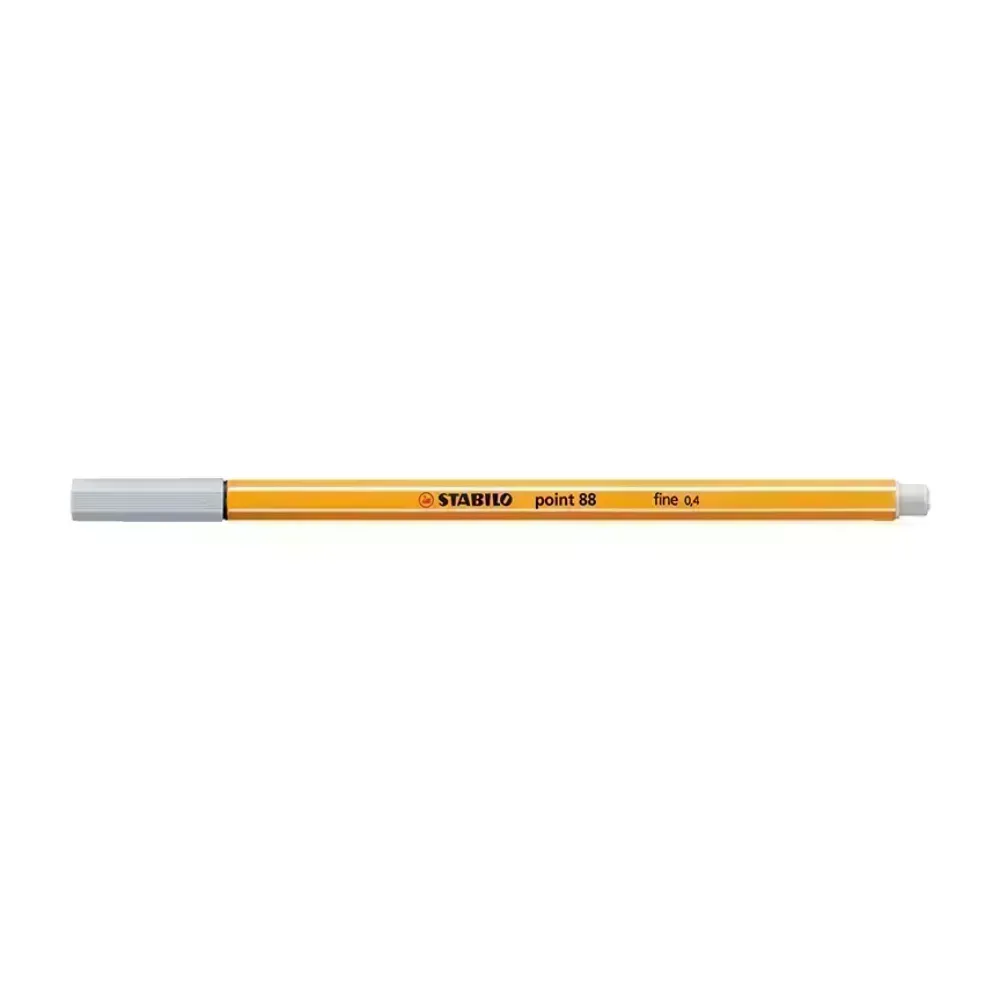 Micropunta/Felpa, Point 88, Punta Fina  0.4 mm, Gris Claro, Unidad