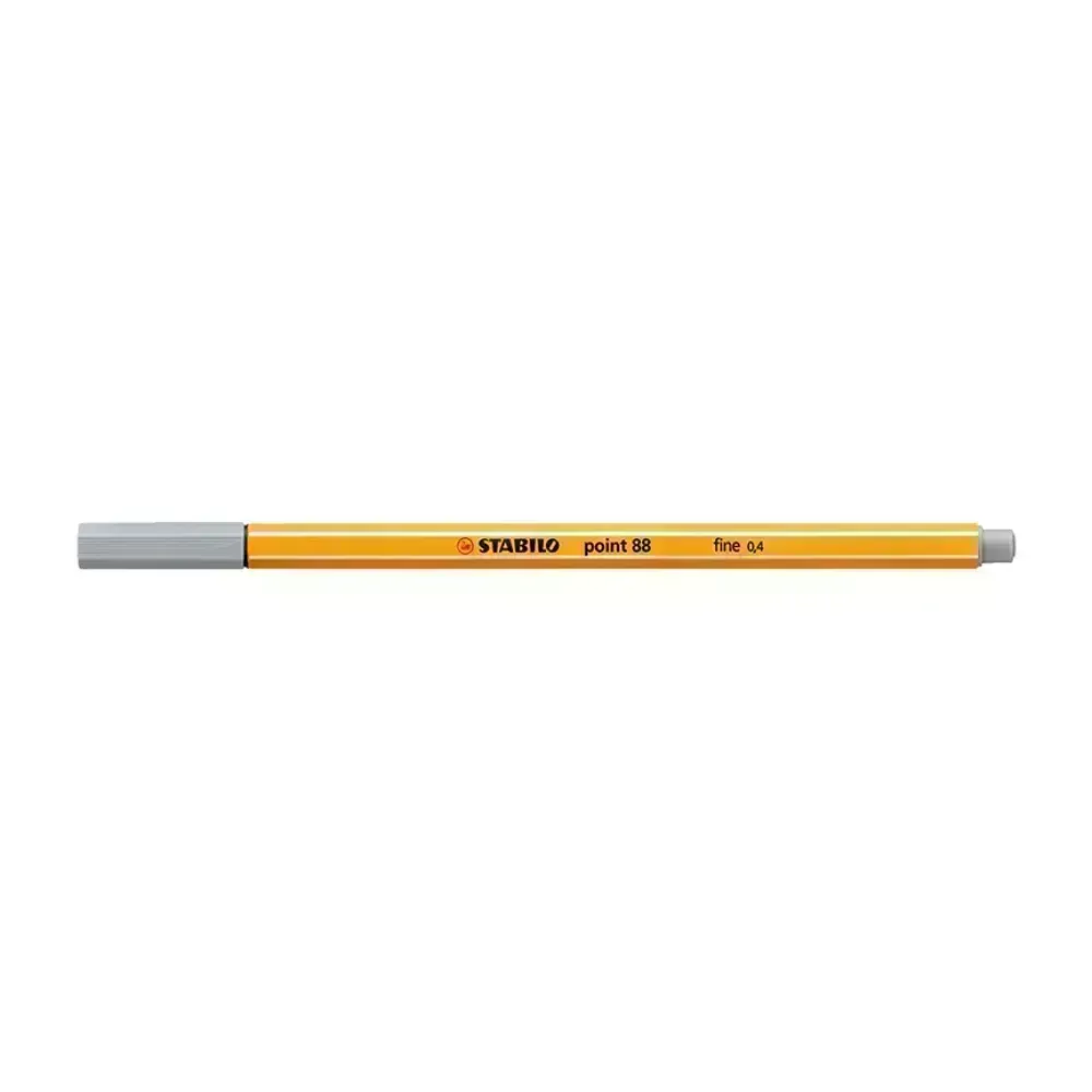 Micropunta/Felpa, Point 88, Punta Fina  0.4 mm, Gris Frío Suave, Unidad