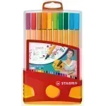 Micropunta/Felpa, Point 88, Punta Fina  0.4 mm, Estuche x 20 - Color Parade. 20 Colores Surtidos