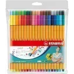 Micropunta/Felpa, Point 88, Punta Fina  0.4 mm, Estuche x 40. 40 Colores Surtidos