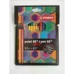 Micropunta/Felpa, Point 88 + Pen 68, Estuche ARTY x 18 Unds. Colores Surtidos