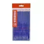 Lápices de Color, Largos, Azul, Cuerpo Hexagonal, Mina 2.5 mm, Pack x 12 Unds.