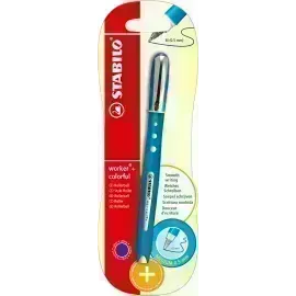 Rollerball, Worker Colorful, Punta Mediana, Azul, Blister x 1 Und.