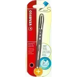 Rollerball, Worker Colorful, Punta Mediana, Negro, Blister x 1 Und.