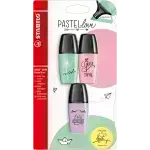 Resaltador, Boss Mini, Punta Biselada 2.0-5.0 mm, Colores Pastel, Estuche x 3 Unds. Colores Surtidos