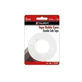 Cinta Adh. Doble Cara, Tipo Gel, 19 mm x 1.5 m. Blister x 1 Und. 
