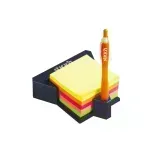 Cubo N. Adhesivas Neón, 3" x 3", con dispensador Porta Bolíg., 400 h. 