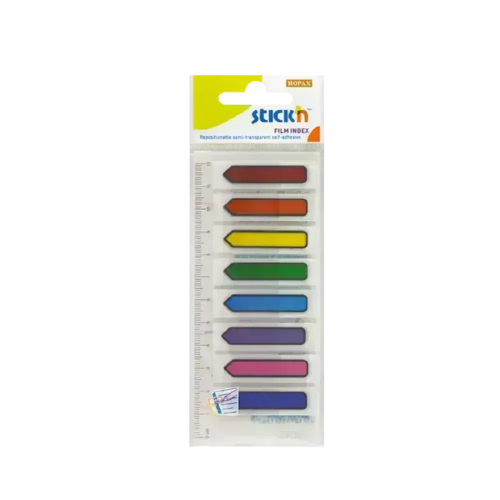 Film Index,  45 mm x 12 mm , Blister x 8 Col. 15 Flechas x Color