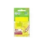 Notas Adh. Transparentes, 3" x 2", Amarillo Traslucido Block x 50 h.