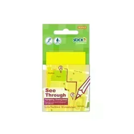 Notas Adh. Transparentes, 3" x 2", Amarillo Traslucido Block x 50 h.