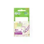 Notas Adh. Transparentes, 3" x 2", Blanco Traslucido Block x 50 h.