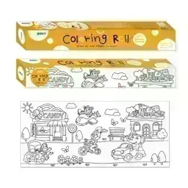 Coloring Roll, 31.5 cm x 355 cm, Diseño Happy Hour, 1 Und.