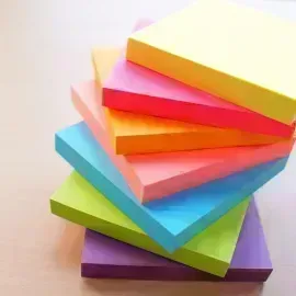 Notas Adhesivas Neón, 3" x 3", Amarillo, Block x 100 h.