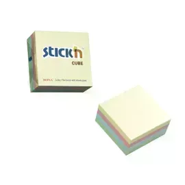 Cubo N. Adhesivas Pastel, 3" x 3", Multicolor, 400 h.