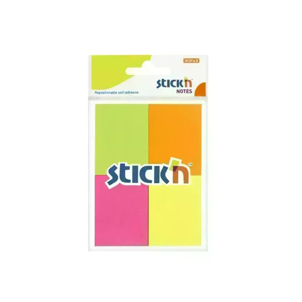 Notas Adhesivas Neón, 1.5" x 2", Blister x 4 Blocks x 50 h. c.u.
