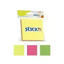 Notas Adhesivas Neón, 3" x 3" Blister x 3 Blocks x 50 h. c.u.