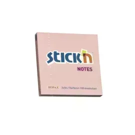Notas Adhesivas Pastel, 3" x 3", Rosado, Block x 100 h.