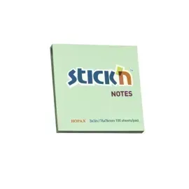 Notas Adhesivas Pastel, 3" x 3", Verde, Block x 100 h.