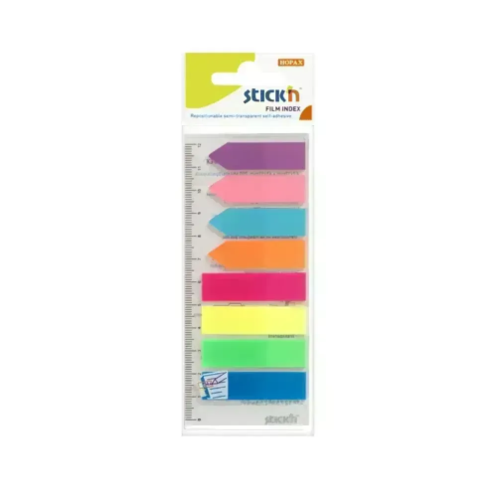 Film Index, 45 mm x 12 mm, Barras y Flechas Mix, Blister x 8 Col. 25 x Color