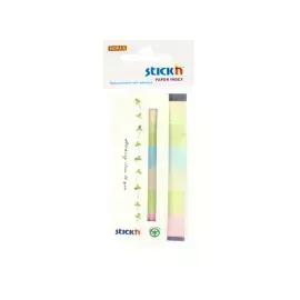 Paper Index, 50 mm x 20 mm, Blister x 6 Col. Recycled, 30 Barras x Color